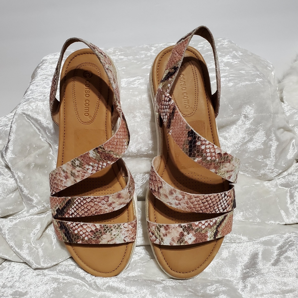 Corso Como Snake Print Sandal